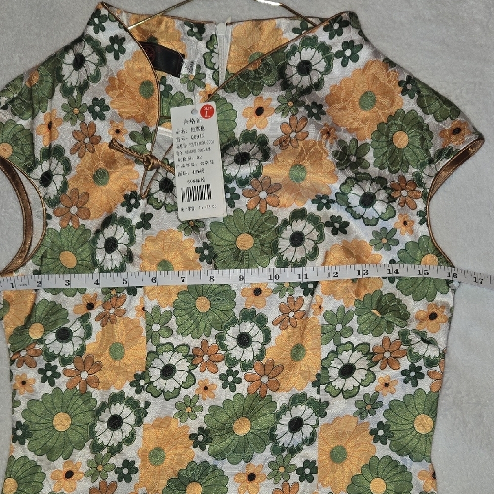 NW JAPANESE TAGS L KIMONO BEAUTIFUL CRAFTSMANSHIP tied knotting front/zip back - Picture 12 of 15